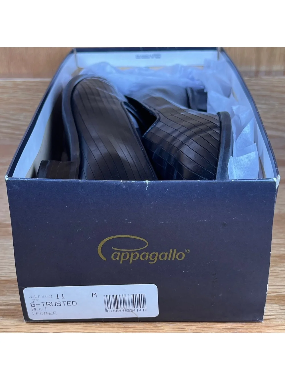 Cappagallo Black Leather Slip-On Loafers Size 11